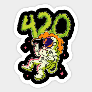420 in space Sticker